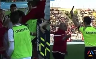 Serie D coach sent off for slapping his own player Serie D coach sent off for slapping his own player