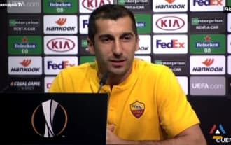 Henrikh Mkhitaryan before the Roma-Sevilla match Henrikh Mkhitaryan before the Roma-Sevilla match