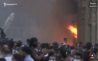 Large-scale anti-government protests take place in Beirut Large-scale anti-government protests take place in Beirut