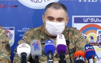 Briefing by Artsakh Defense Army Deputy Commander Artur Sargsyan Briefing by Artsakh Defense Army Deputy Commander Artur Sargsyan