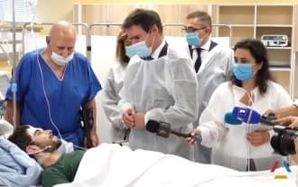 Wounded French journalists went to Paris Wounded French journalists went to Paris