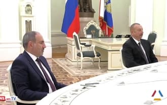 Putin, Nikol Pashinyan and Aliyev talks kick off at Kremlin Putin, Nikol Pashinyan and Aliyev talks kick off at Kremlin