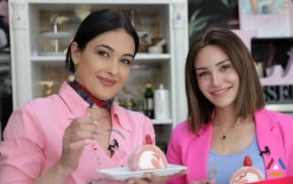 Pink Cake Roll by Lika Mesropyan and Romela Sargsyan