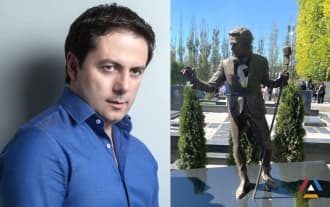 Памятник Айко установлена ​​в Ереванском городском пантеоне